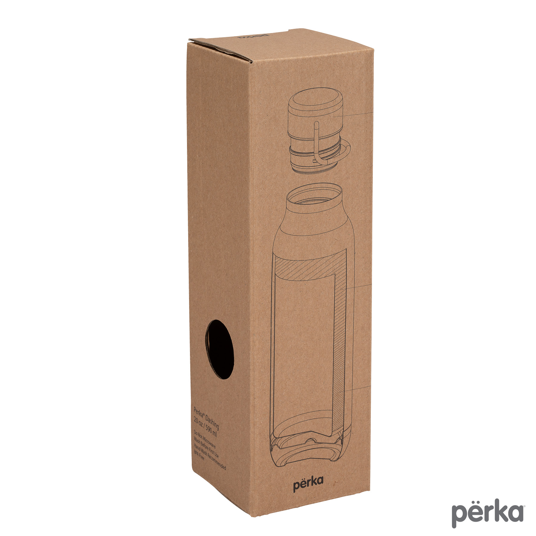 Perka®  Dashing 20 oz. Double Wall Stainless Steel Bottle 4