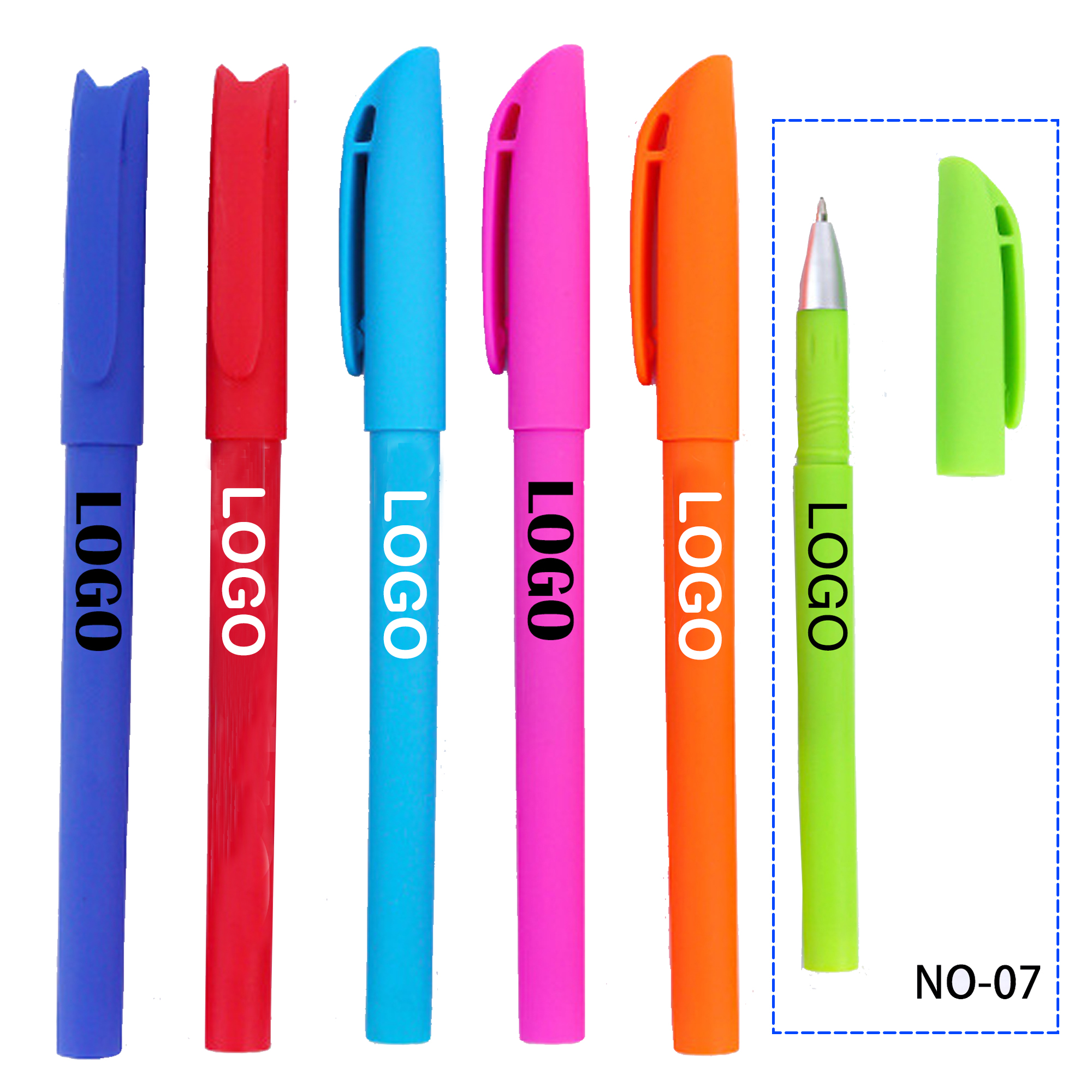 Skin-friendly colored barrel ballpoint pen 1