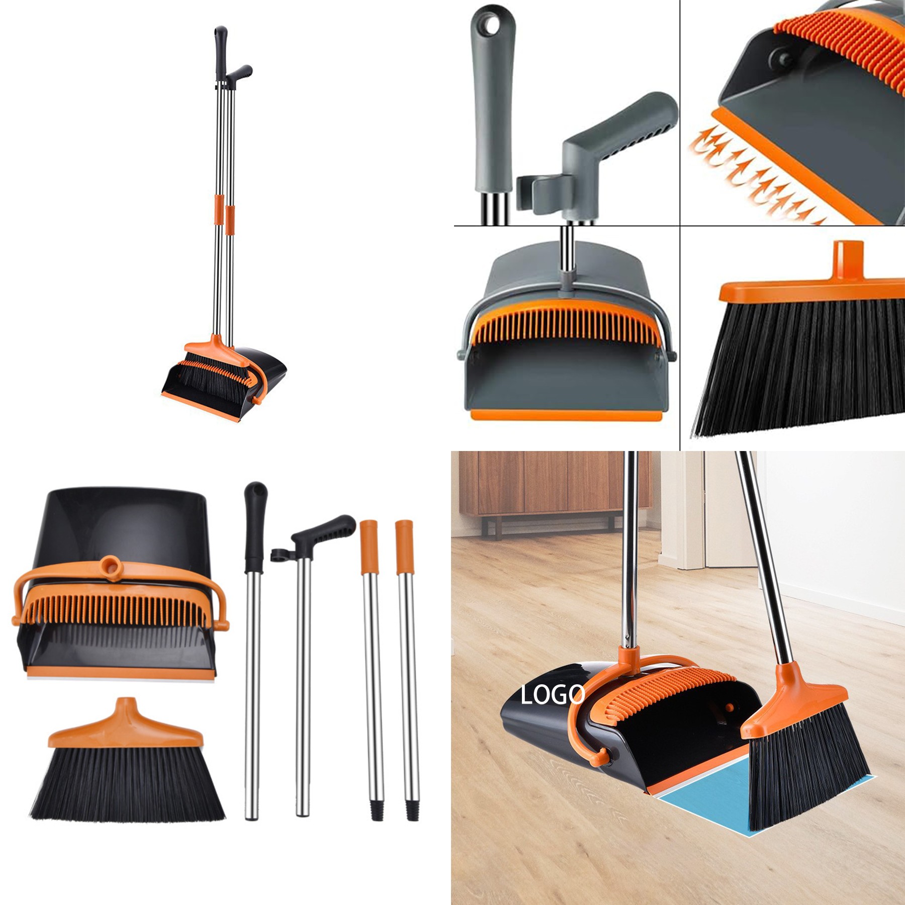 Upright Broom and Dustpan Set 1