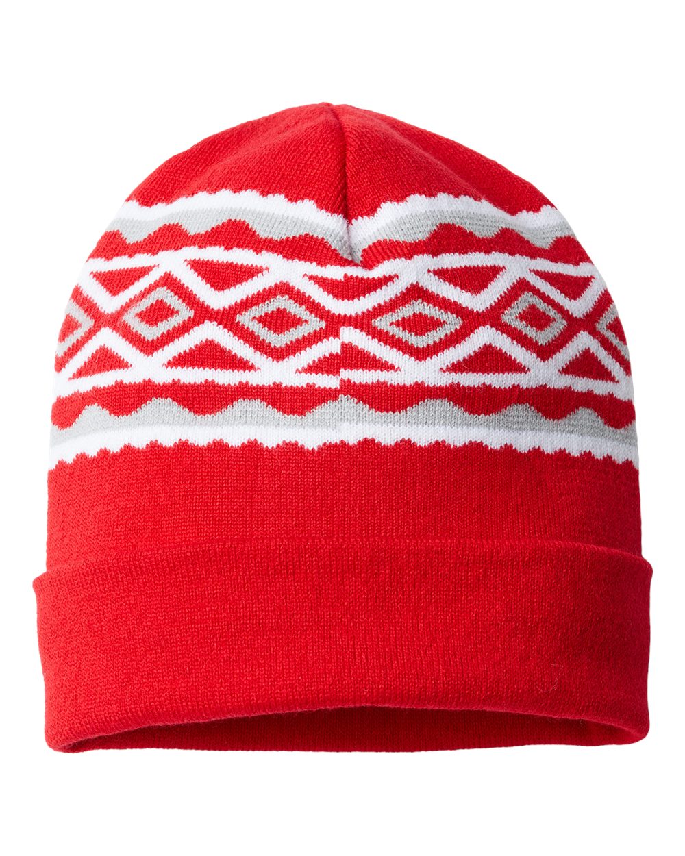 USA- Made Diamond Cuffed Beanie - RKD12 15