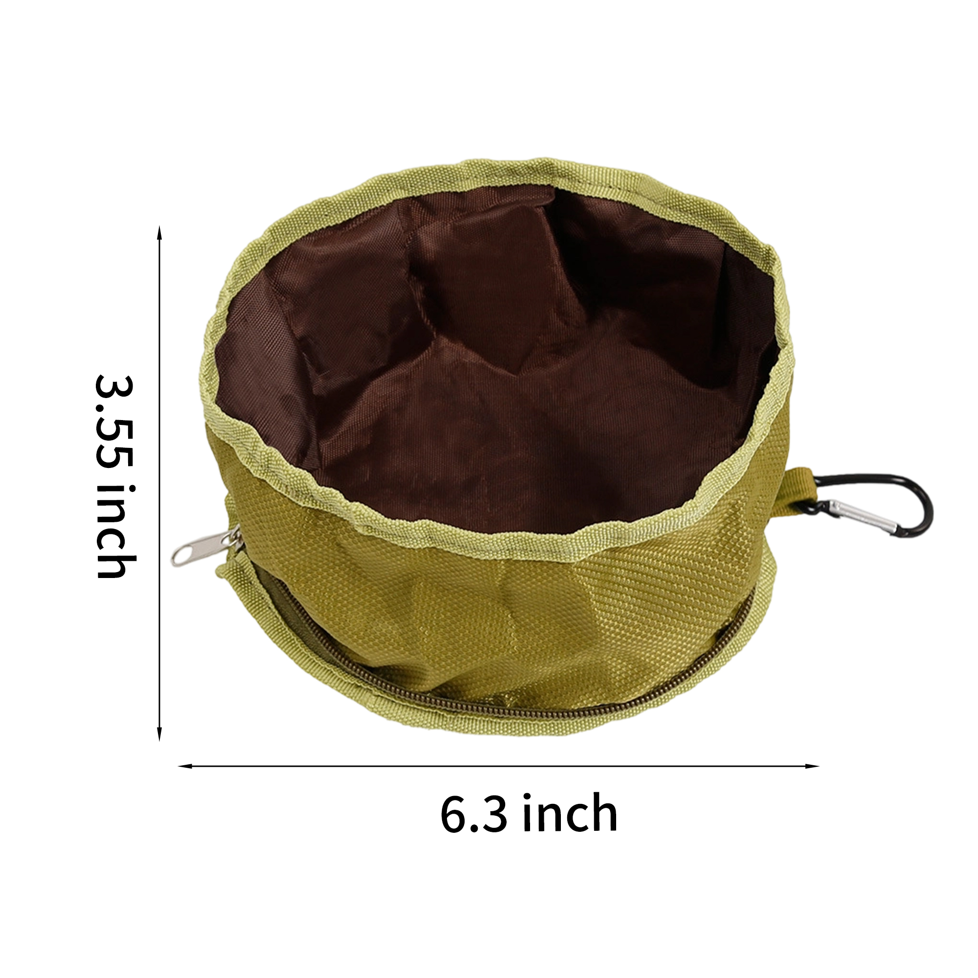 Collapsible Waterproof Pet Bowl Polyester 6.3" x 3.55" 6