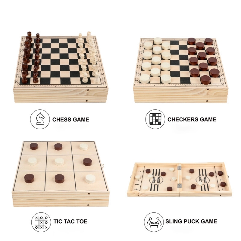 4 in 1 Wooden Board Game Board 6