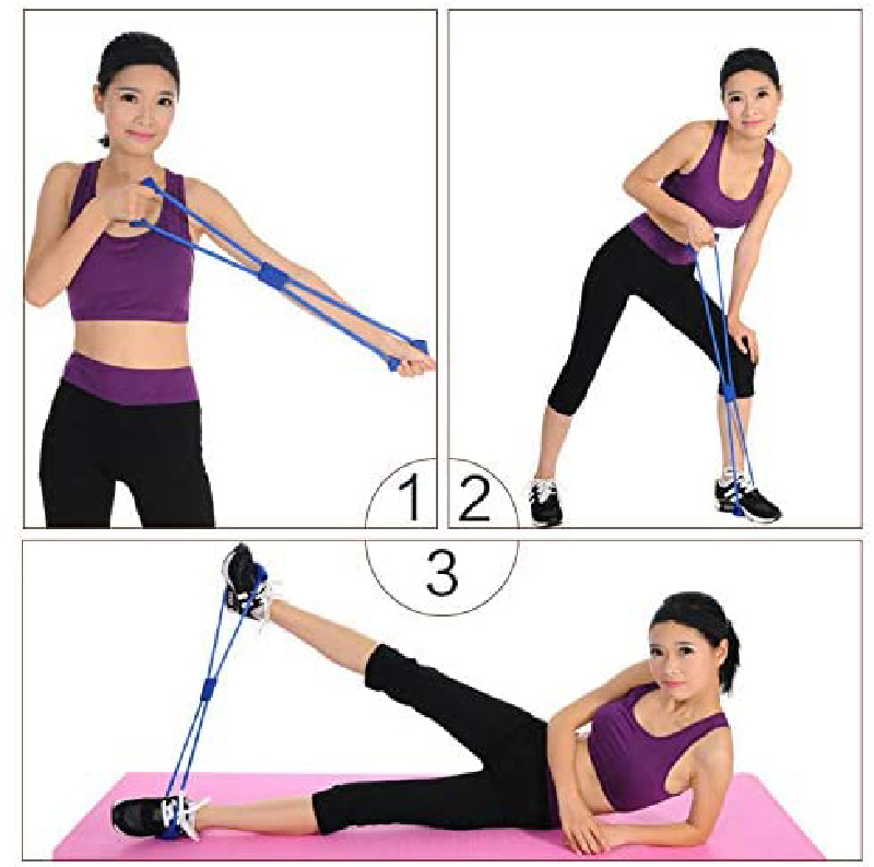 8 Shape Pull Rope Strength Training Fitness Resistance Loop Band 5