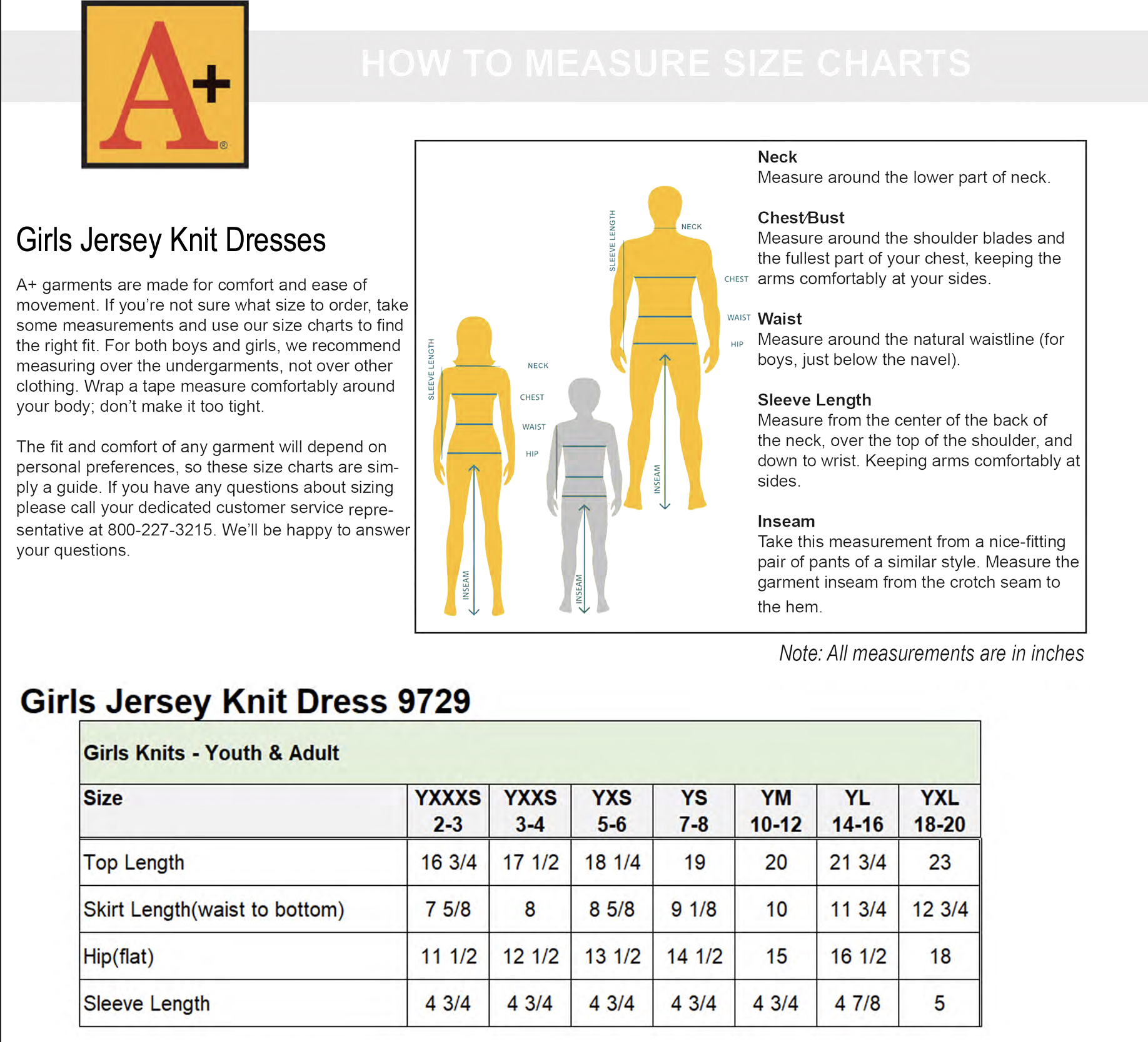 A+ Uniforms - Girls' Jersey Knit Dress 3