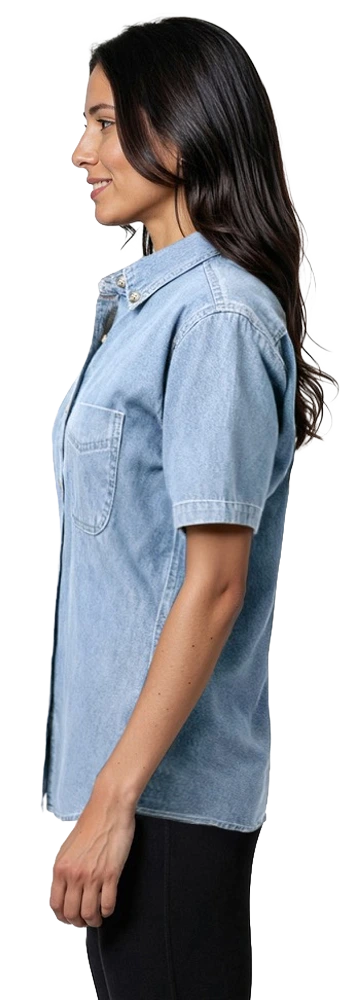 Ladies' S/S 100% Cotton Denim Shirt 3