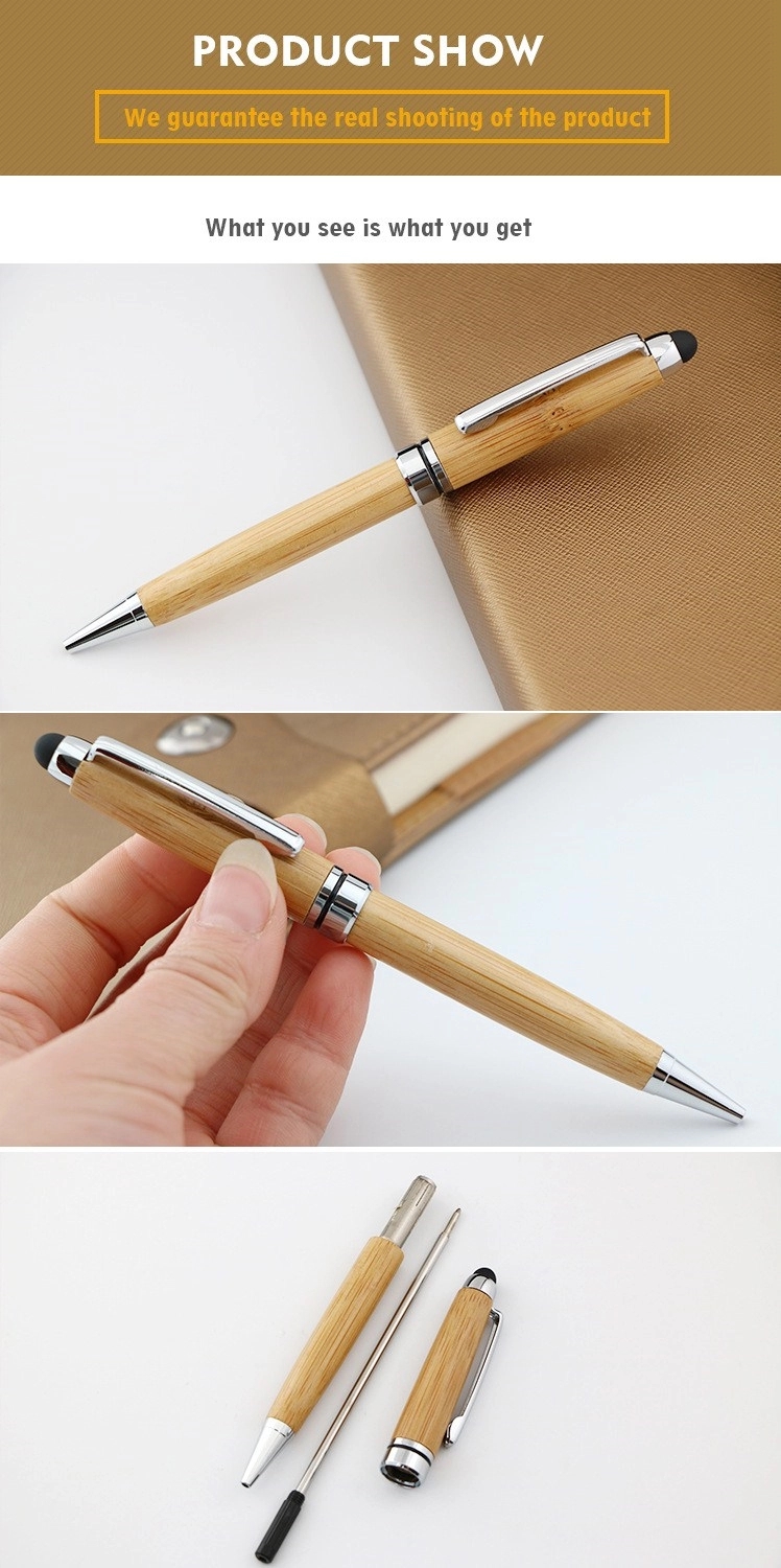 2-in-1 Bamboo Stylus Touchscreen Ballpoint Pen 7