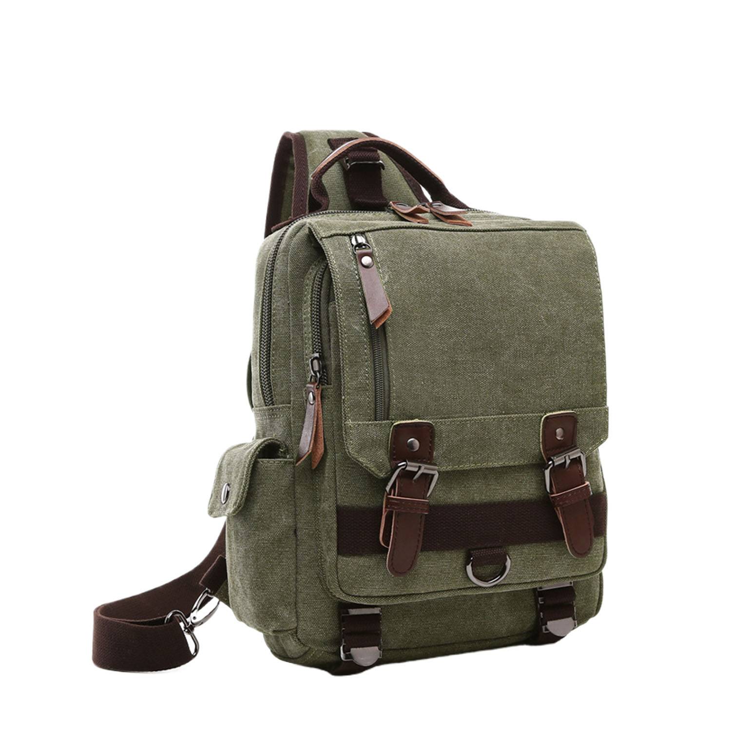 Large Capacity Canvas Crossbody Backpack for Business Travel 4