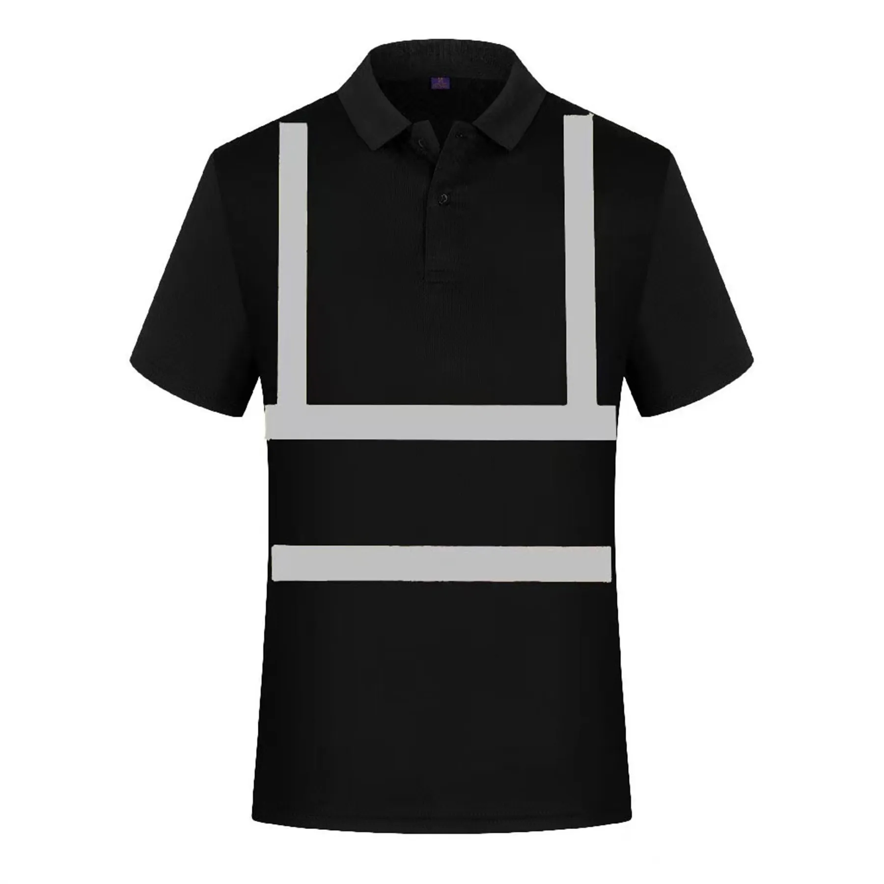 High Visibility Reflective Construction Safety Polo T Shirt 8