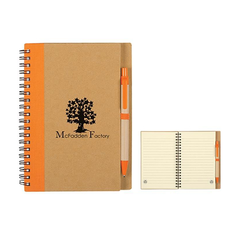 Spiral Kraft Notebook with Pen Set 2