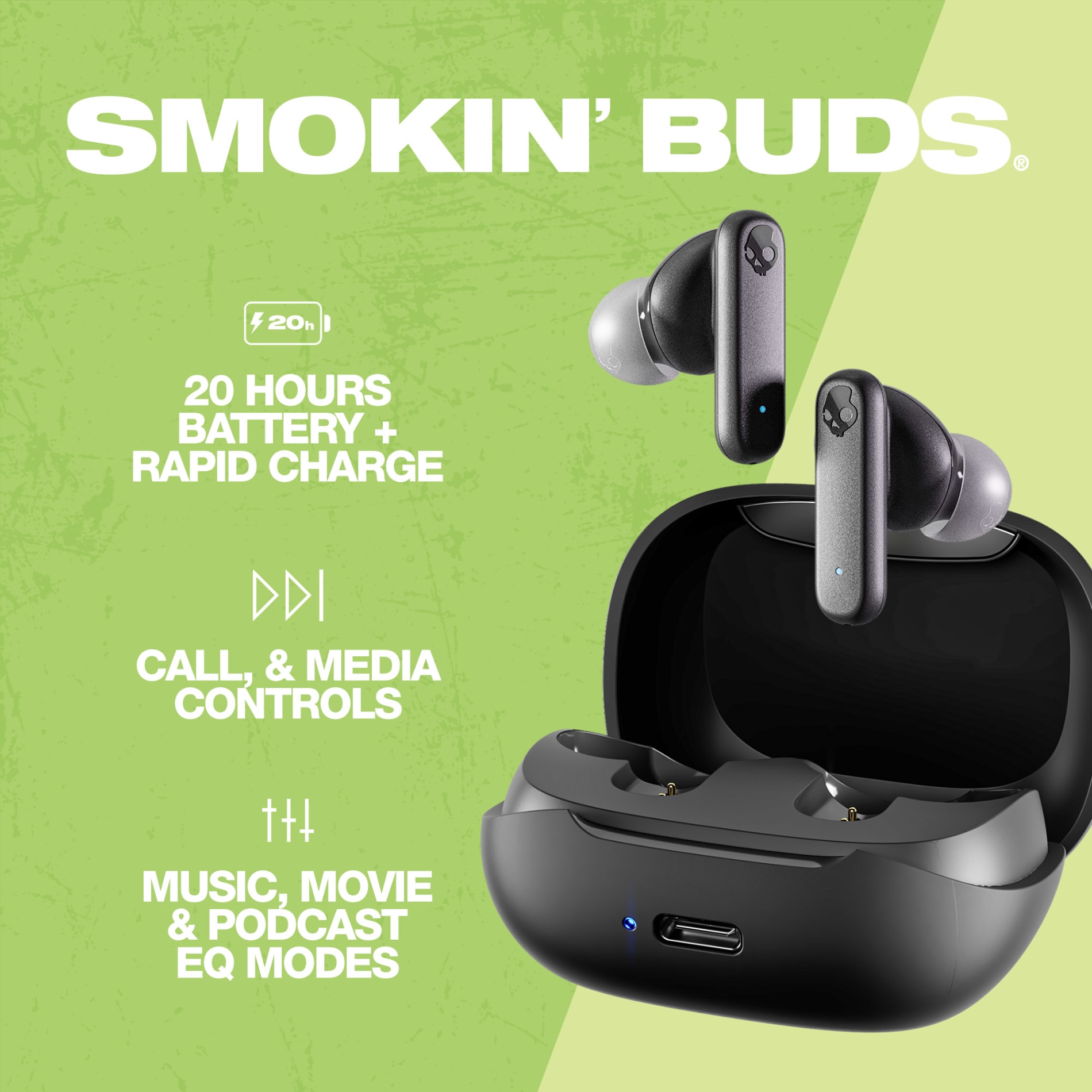 Skullcandy Smokin' Buds True Wireless Earbuds 20