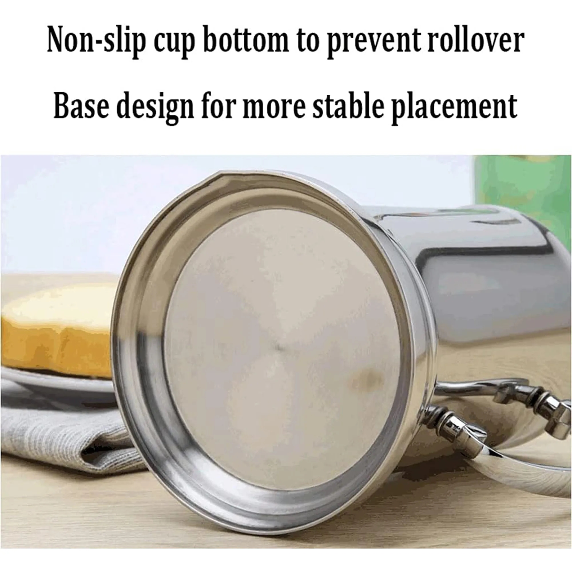 Stock 15oz Double Wall stainless steel Beer mug With Handle 2