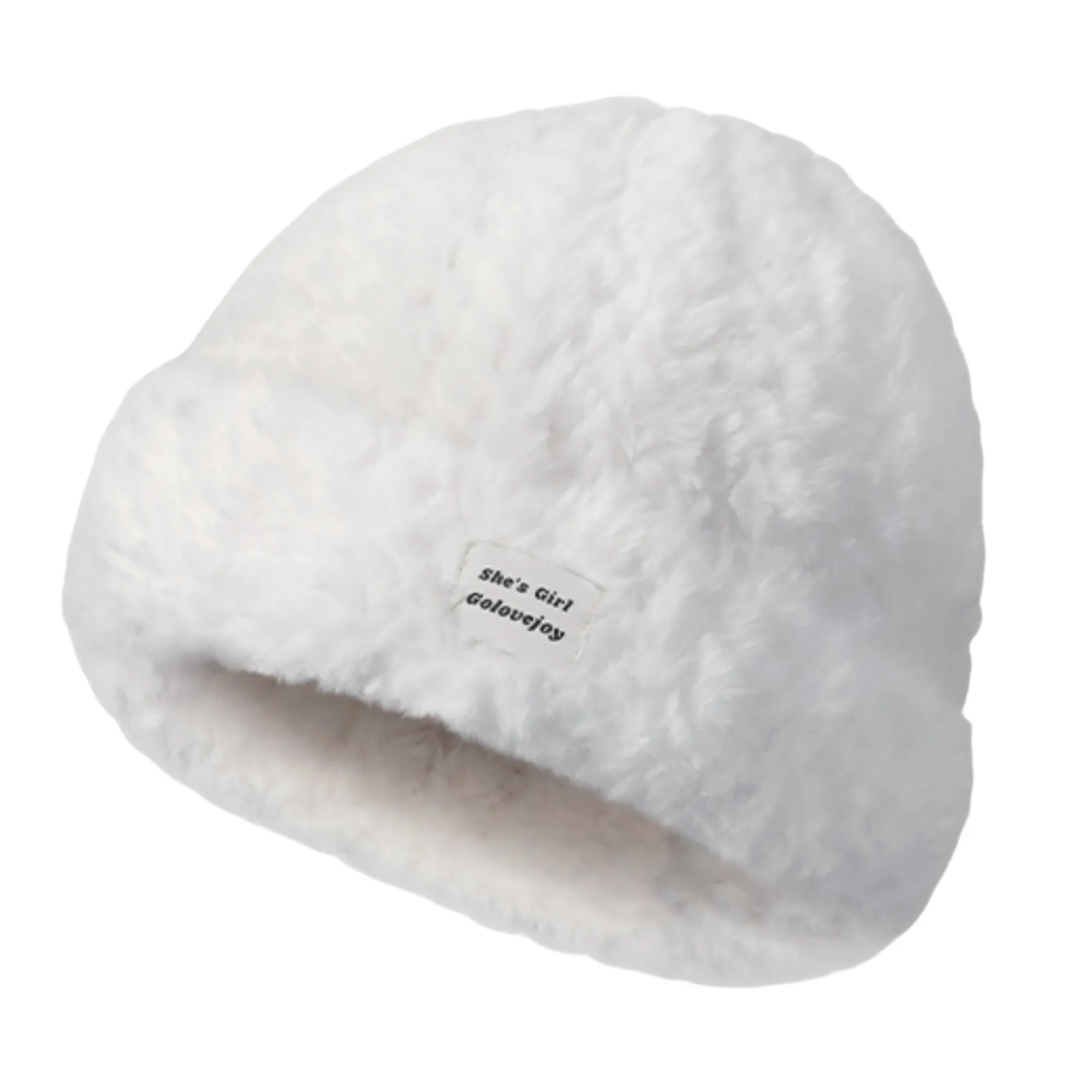 Ladies Imitation Rabbit Fur Knit Hat 4