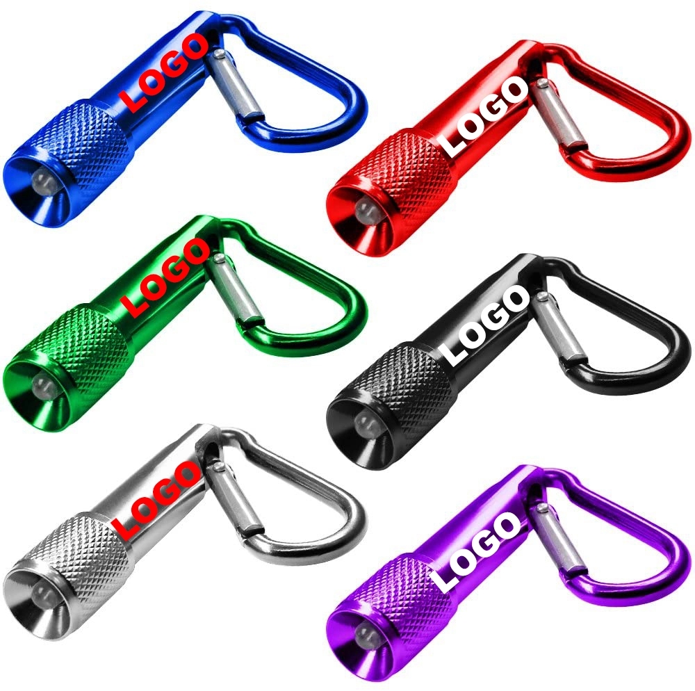 Mini Aluminum Flashlight With Carabiner 6