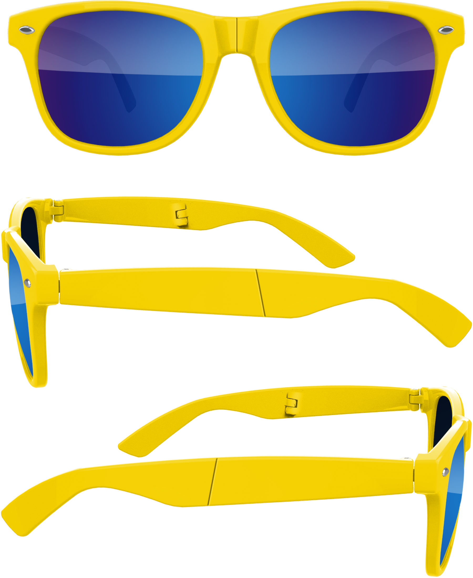 Foldable Retro Mirror Sunglasses 15