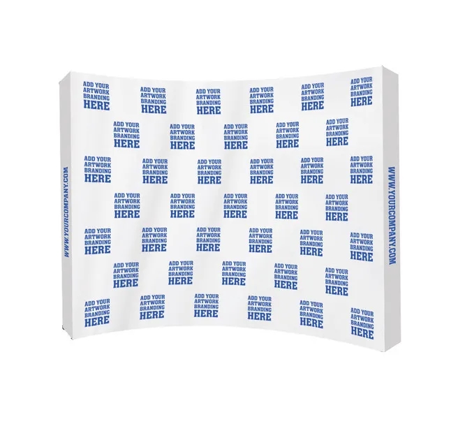 10ft x 8ft Step and Repeat Fabric Pop Up Curved Display 4