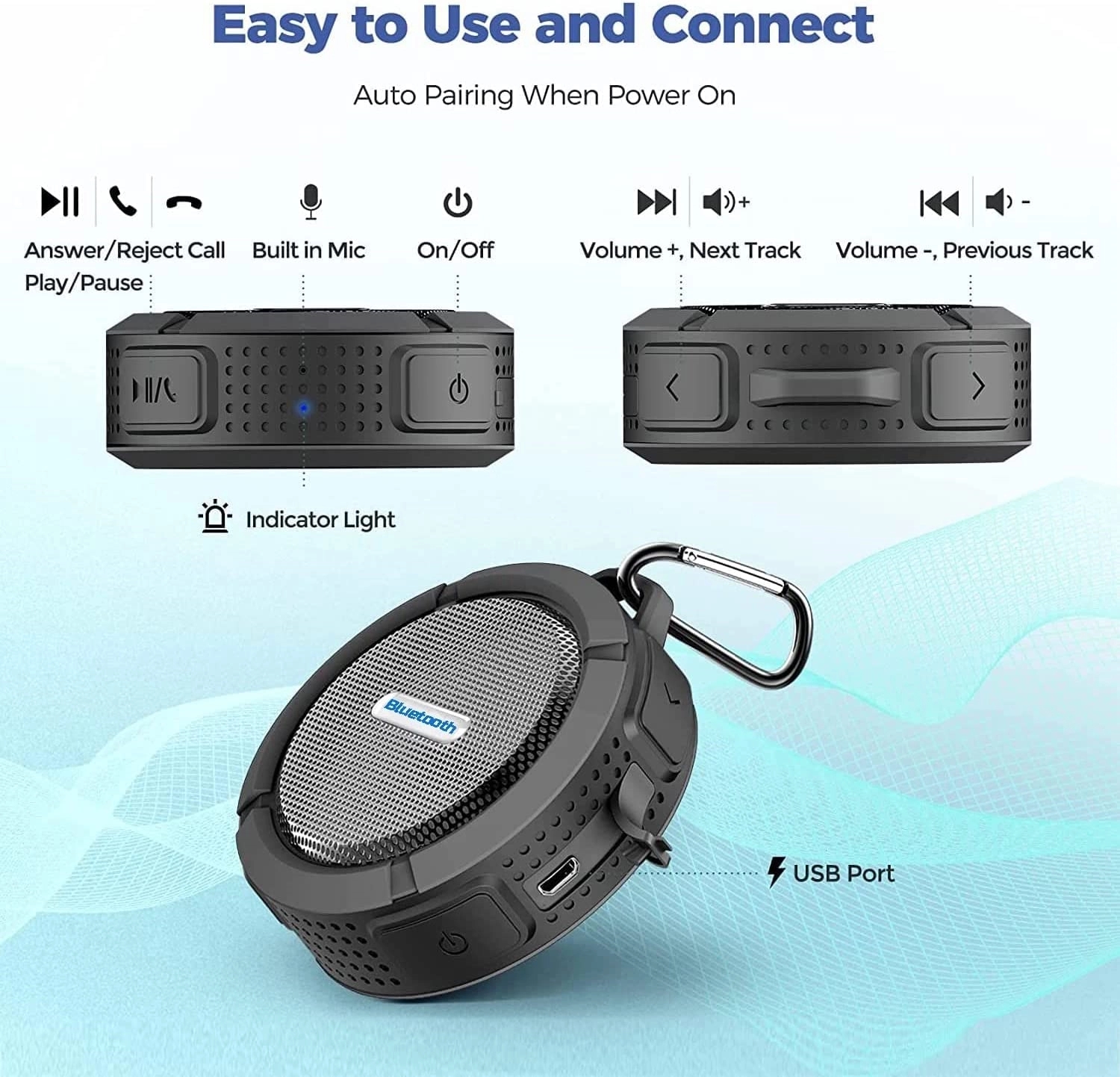 Bluetooth Speaker Waterproof 6