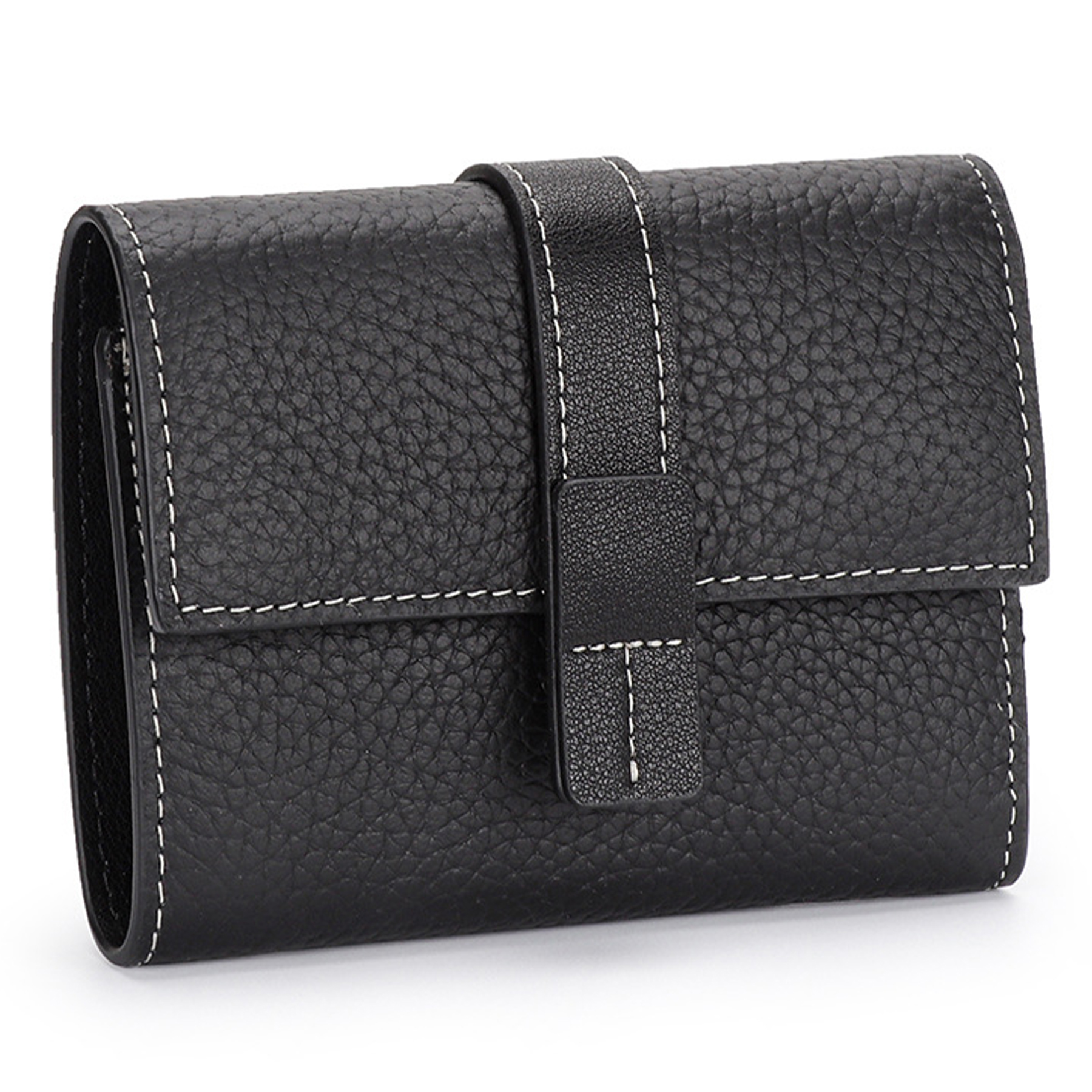Genuine Leather Multifunctional handheld short wallet 7
