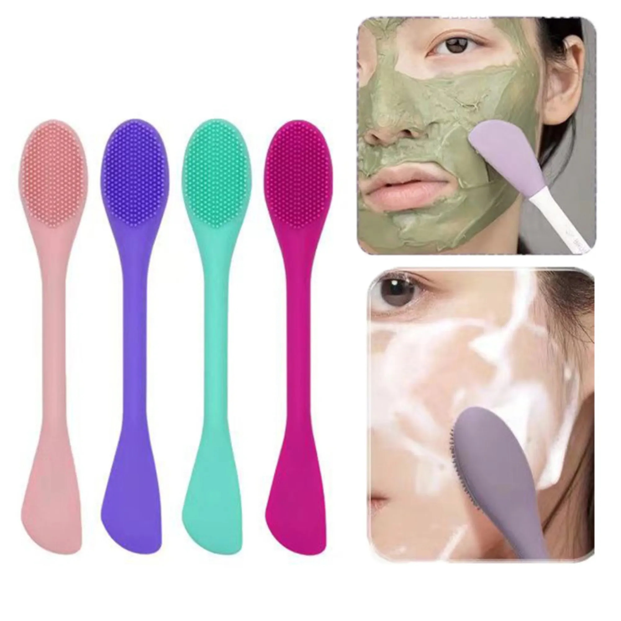Soft Bristle Silicone Face Mask Brush Dual Headed 4