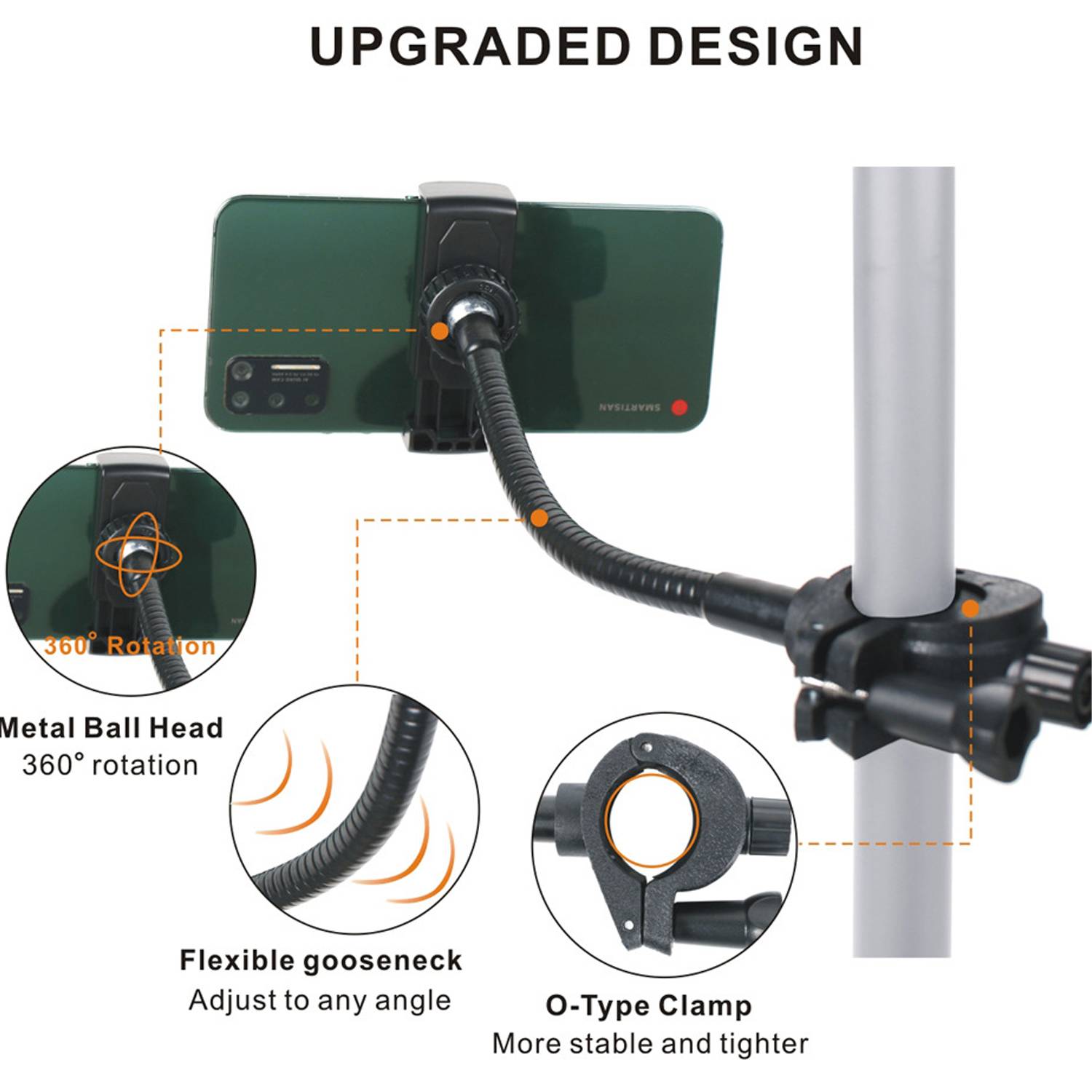 Plastic Flexible Microphone Phone Holder 7