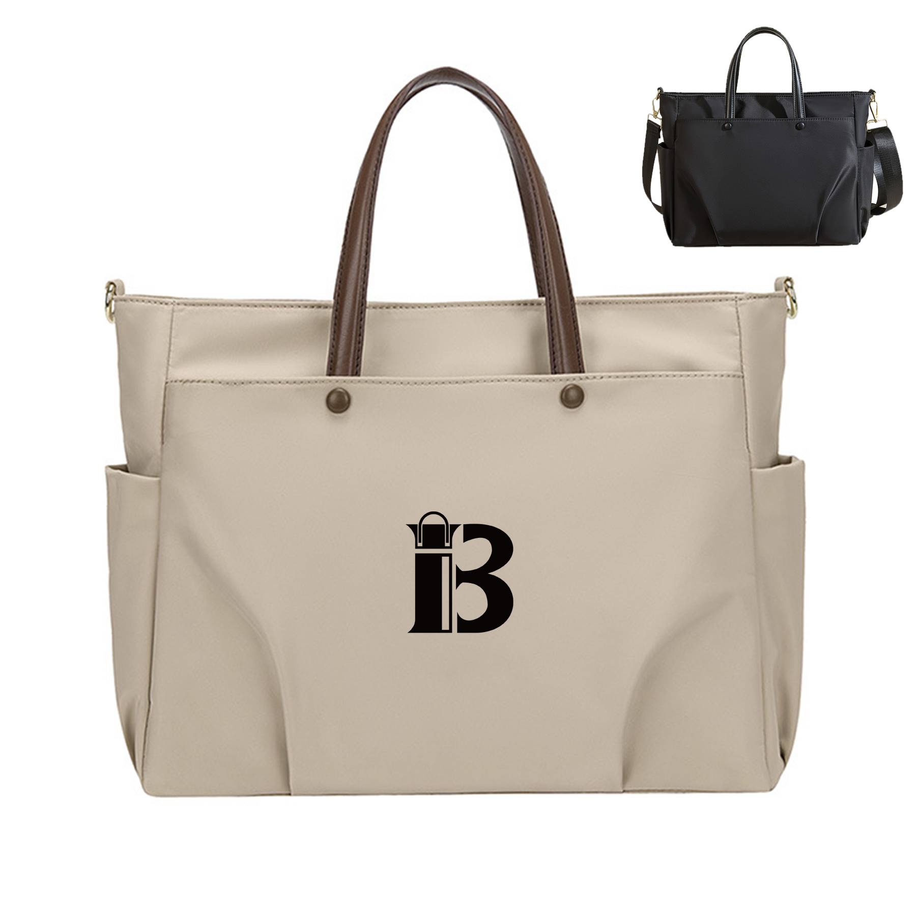 Canvas Laptop Tote Bag Crossbody Briefcase 2