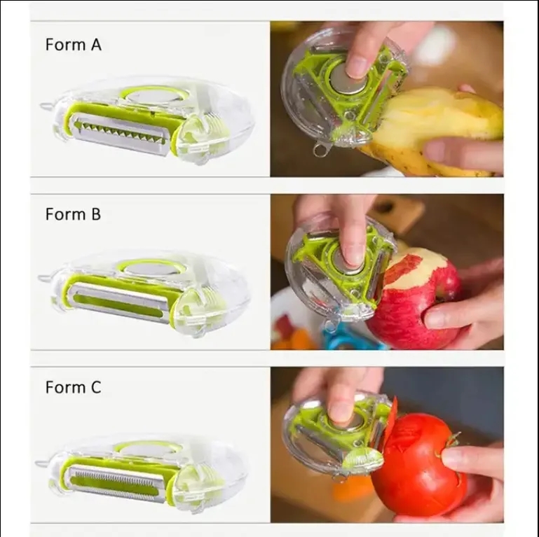 3-In-1 Multifunctional Vegetable Fruit Peeler 2