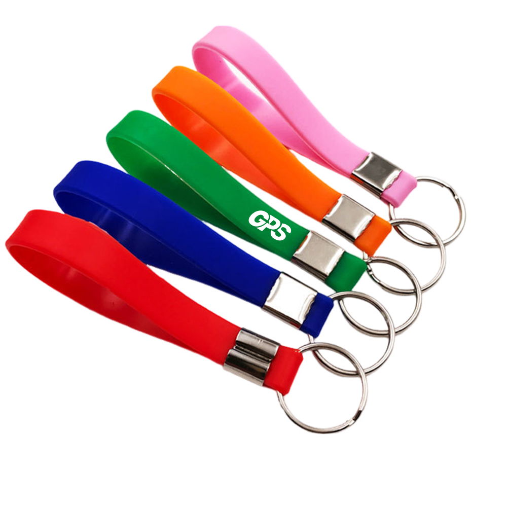 Green silicone key chain