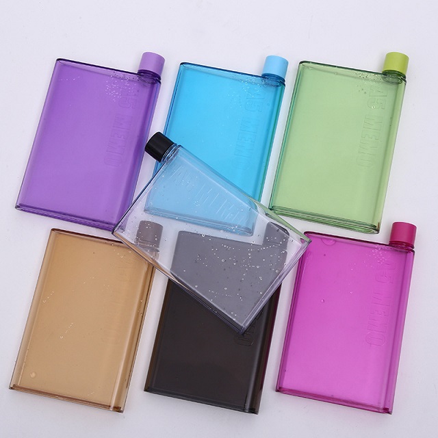 A5 Notebook Flat Plastic Water Bottle 14 oz 2