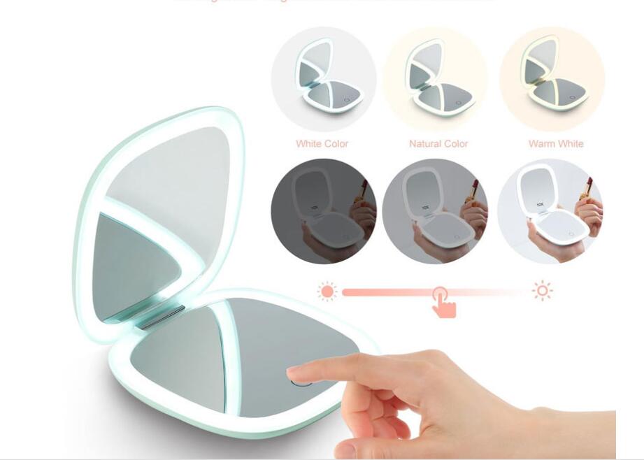 Lighted Travel Makeup Mirror 7