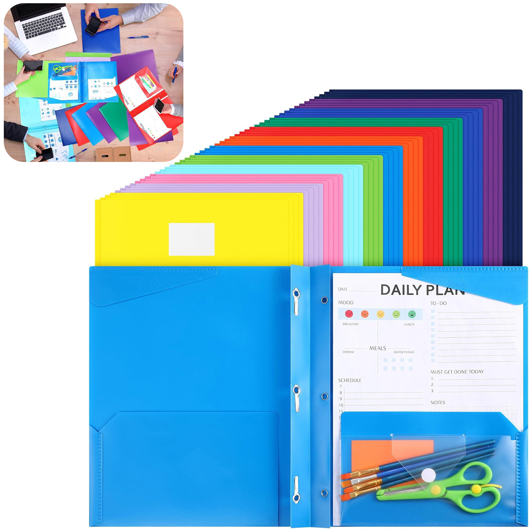 2 Pocket Prongs Plastic Folder 5