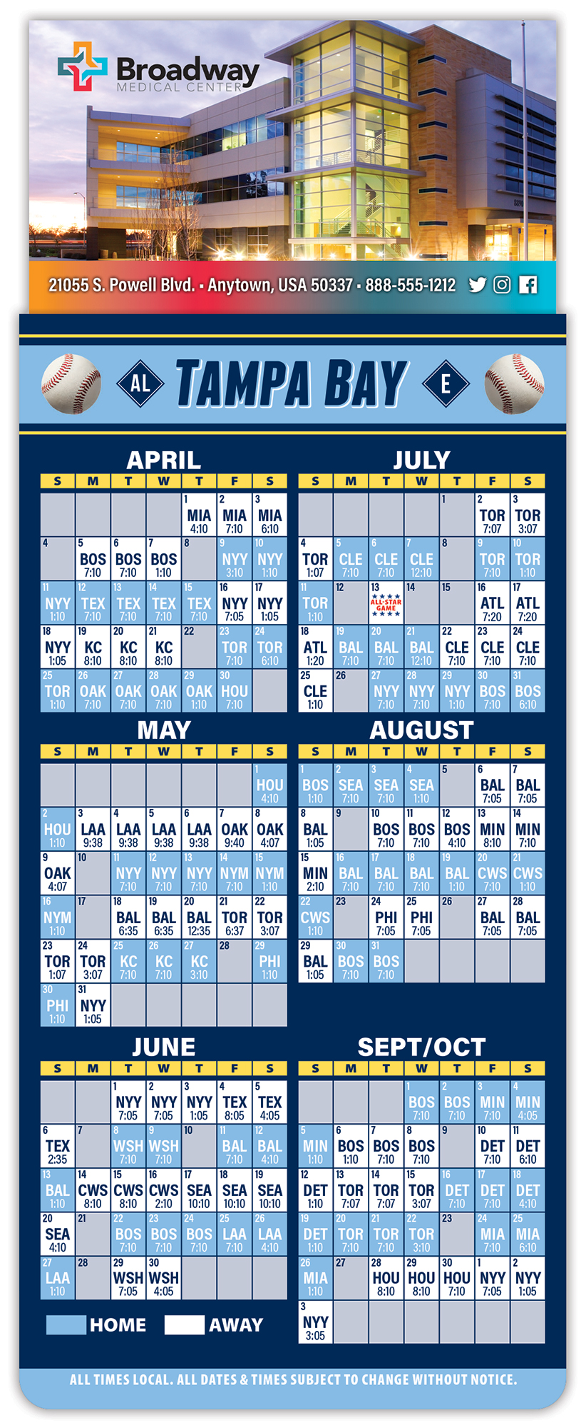 Magna-Card Business Card Magnet - Baseball Schedules (3.5 x 9) 1