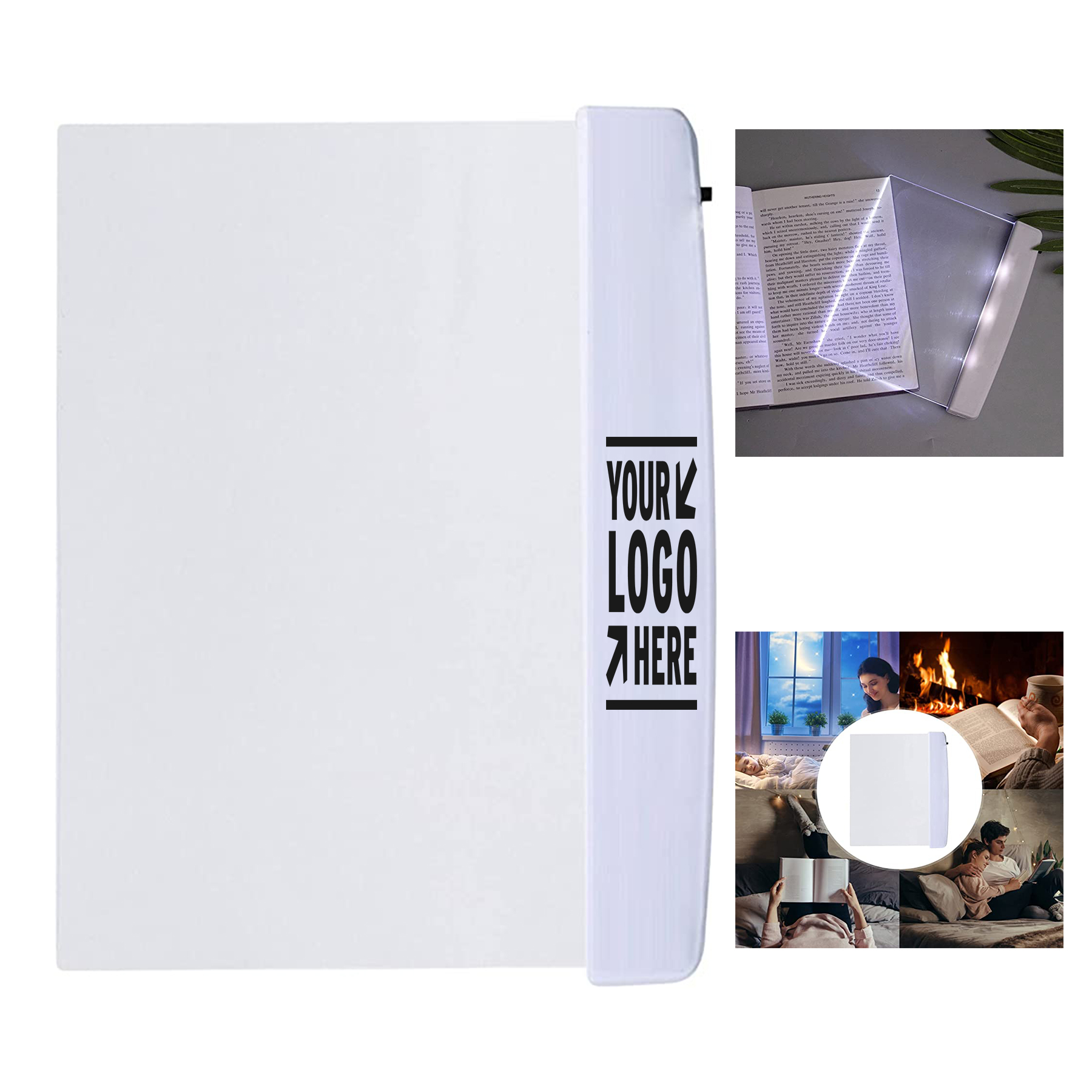 At Night in Bed Reading Flat Book Lamp 2