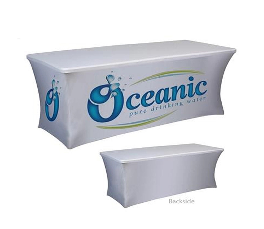 6 ft Elastic Tablecover Back Close for Trade Show 1