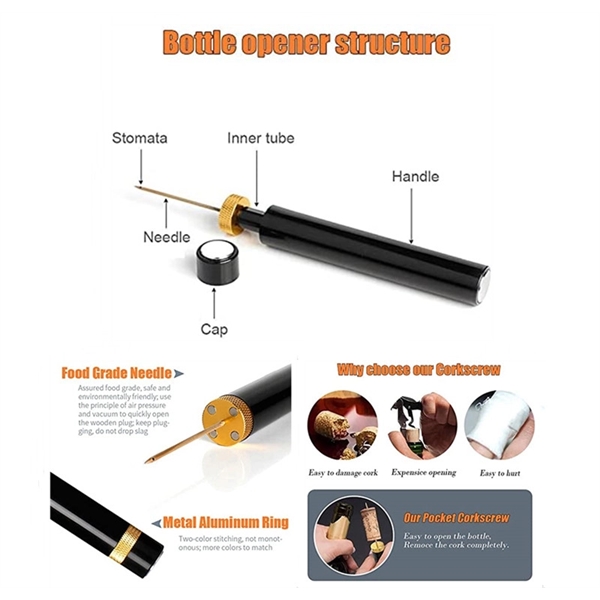 Portable Pocket Air Pressure Pump Wine Bottle Opener 4