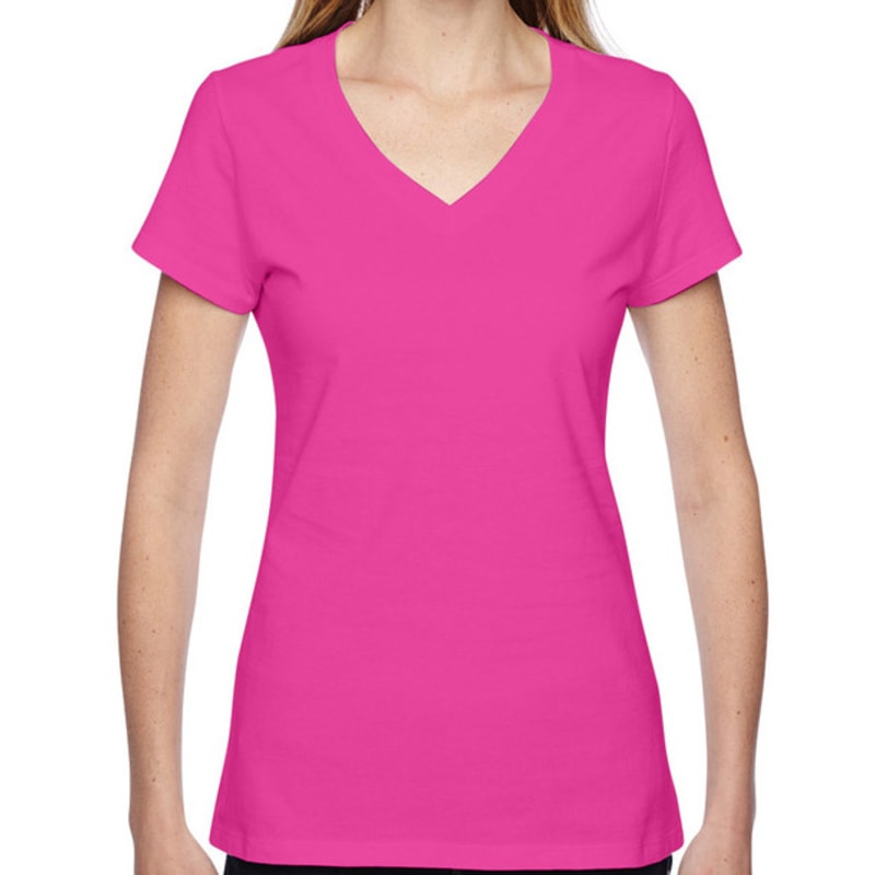 Fruit Of The Loom Ladies 4.7 Oz. 100% Sofspun Cotton Jersey Junior V-Neck T-Shirt 6