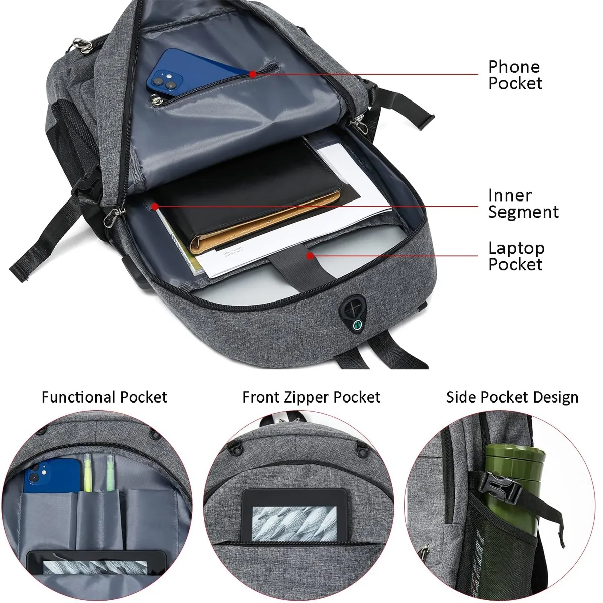 Basketball Backpack Soccer Bag with Ball Compartment 6