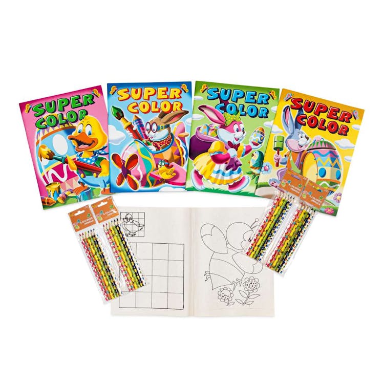 Easter Bundle - Coloring Books and Colored Pencils 2