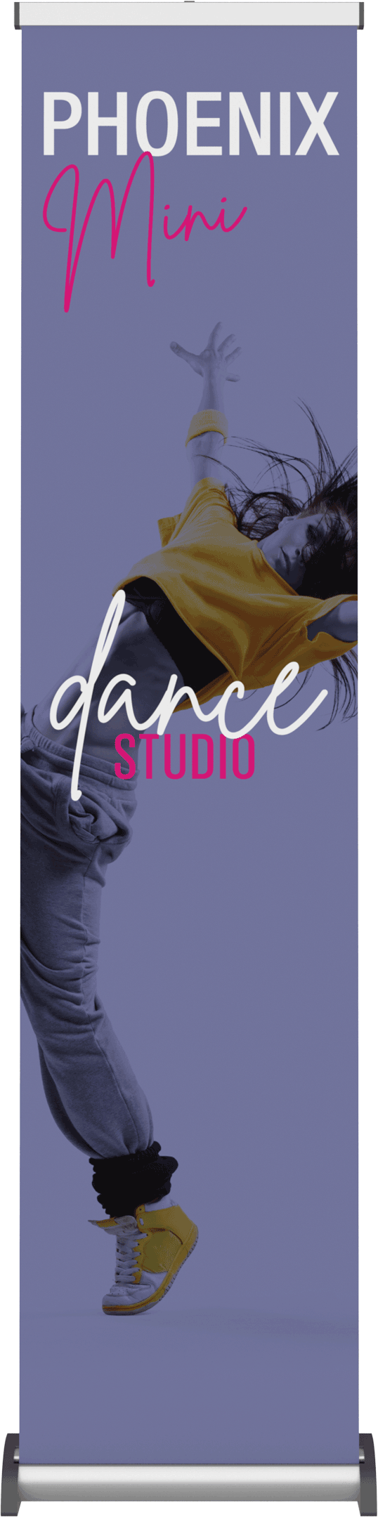 Phoenix Mini Full Height 3 Pole Silver Retractable Banner Stand