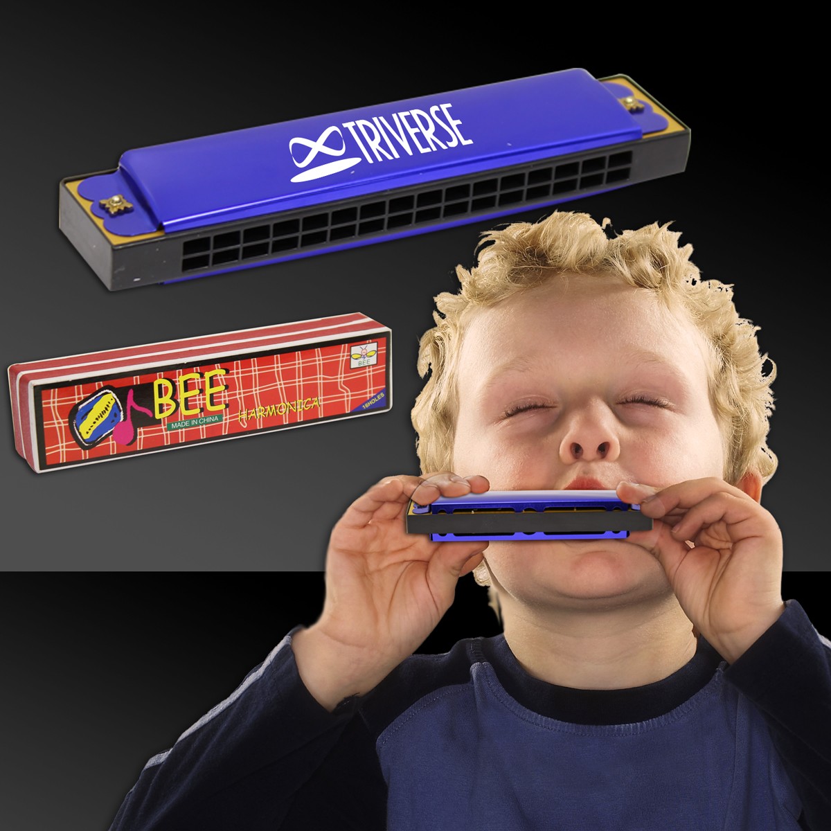Blue Bee Metal Harmonica(Pad Print) 2