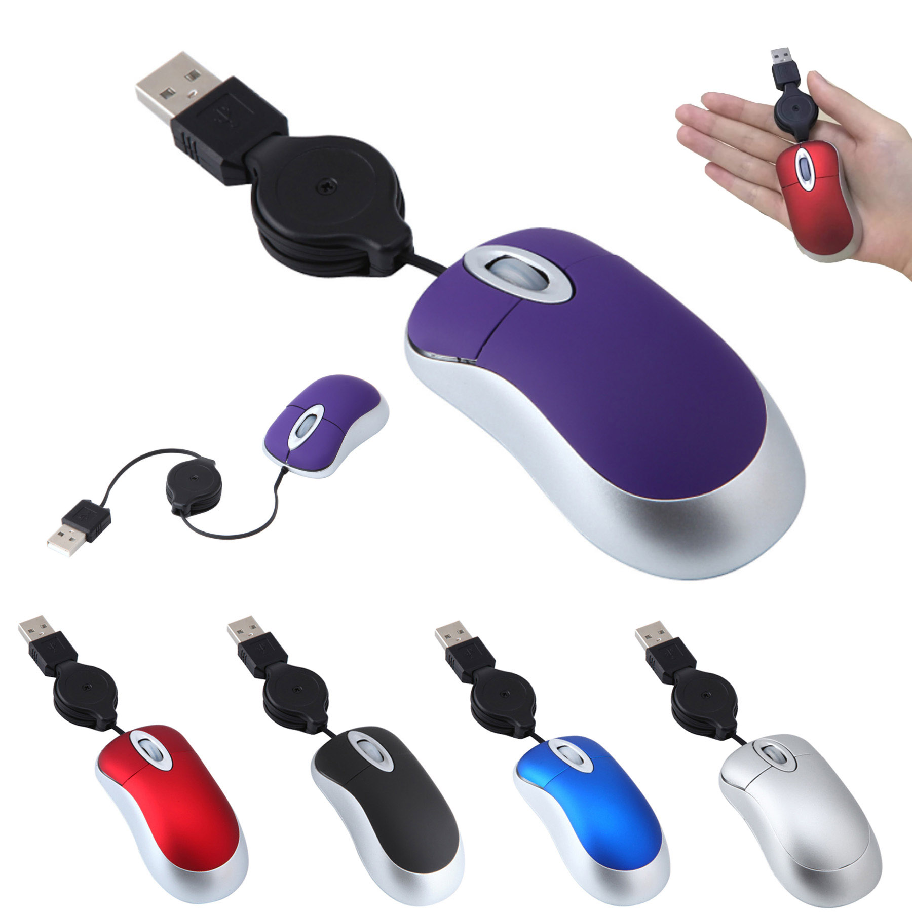 Retractable Travel Optical Mouse 1
