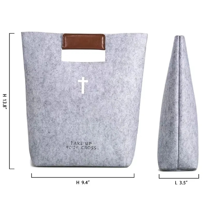 Felt Bible Cover Christian Church Handbags 2