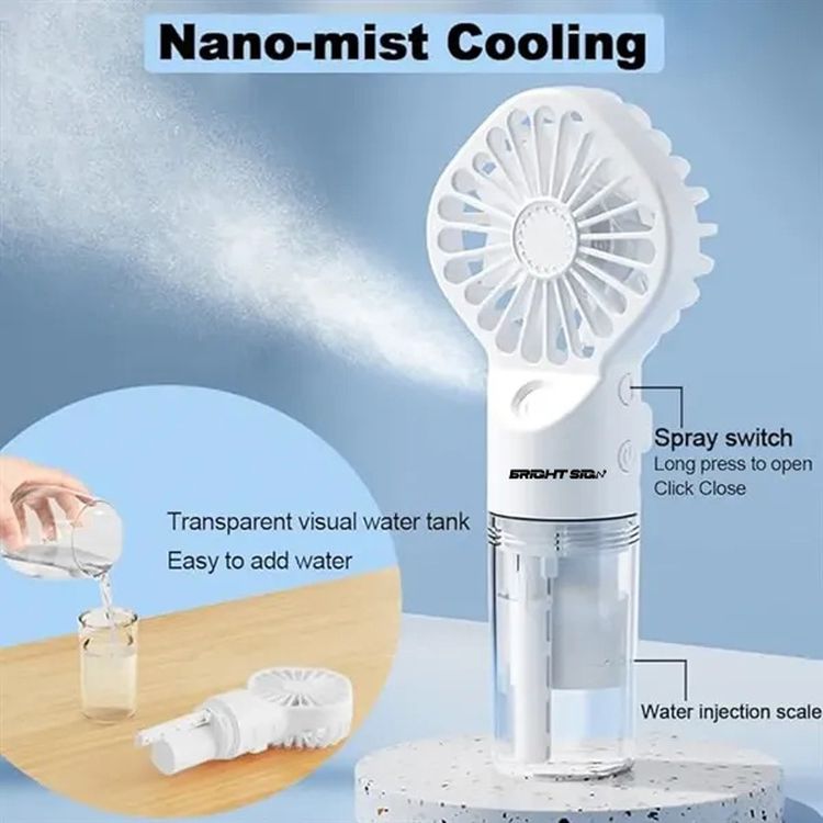 Mini Handheld Rechargeable Misting Fan 4