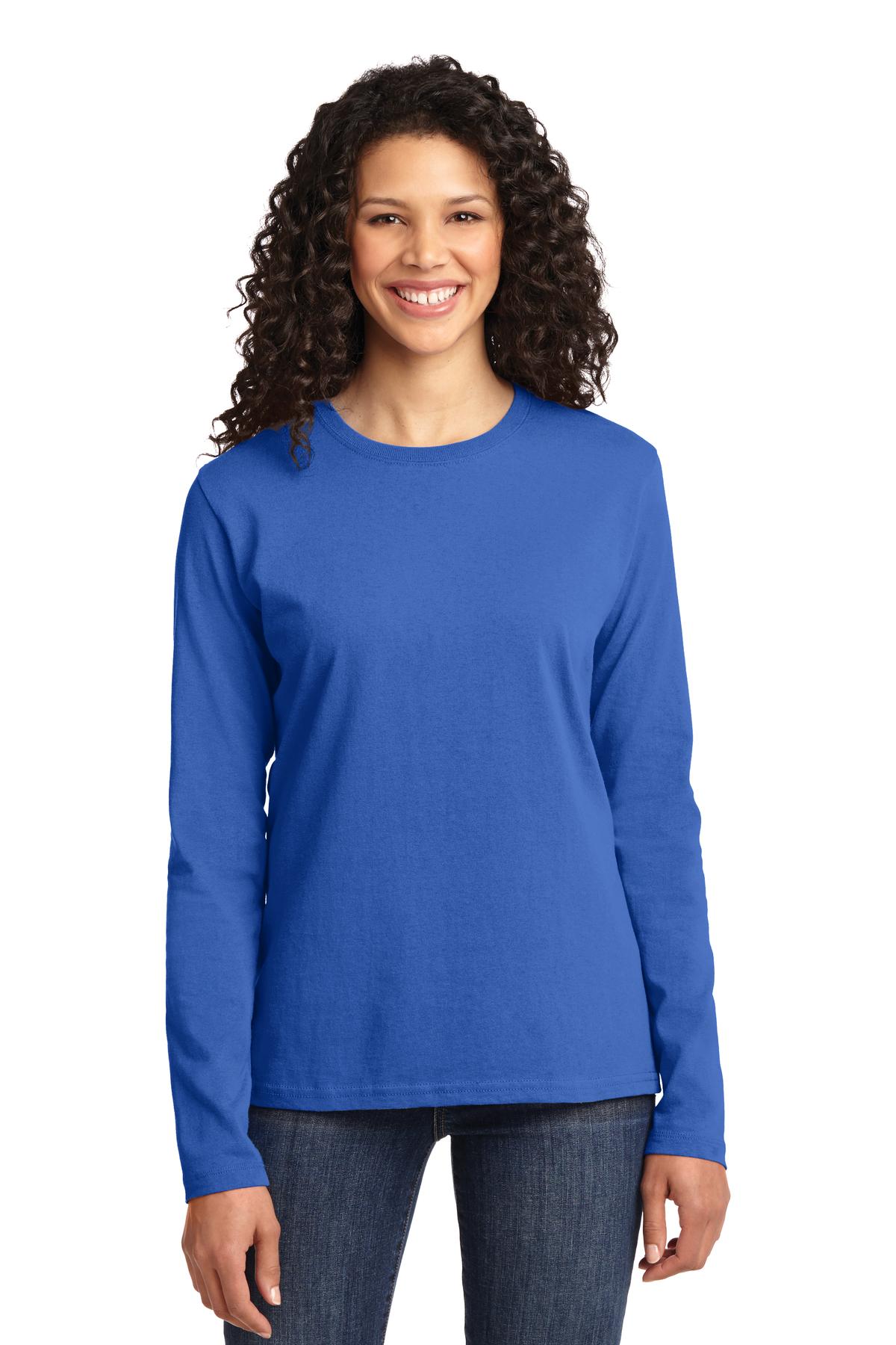 Port & Co Women's Long Sleeve Core Cotton Tee. LPC54LS 119