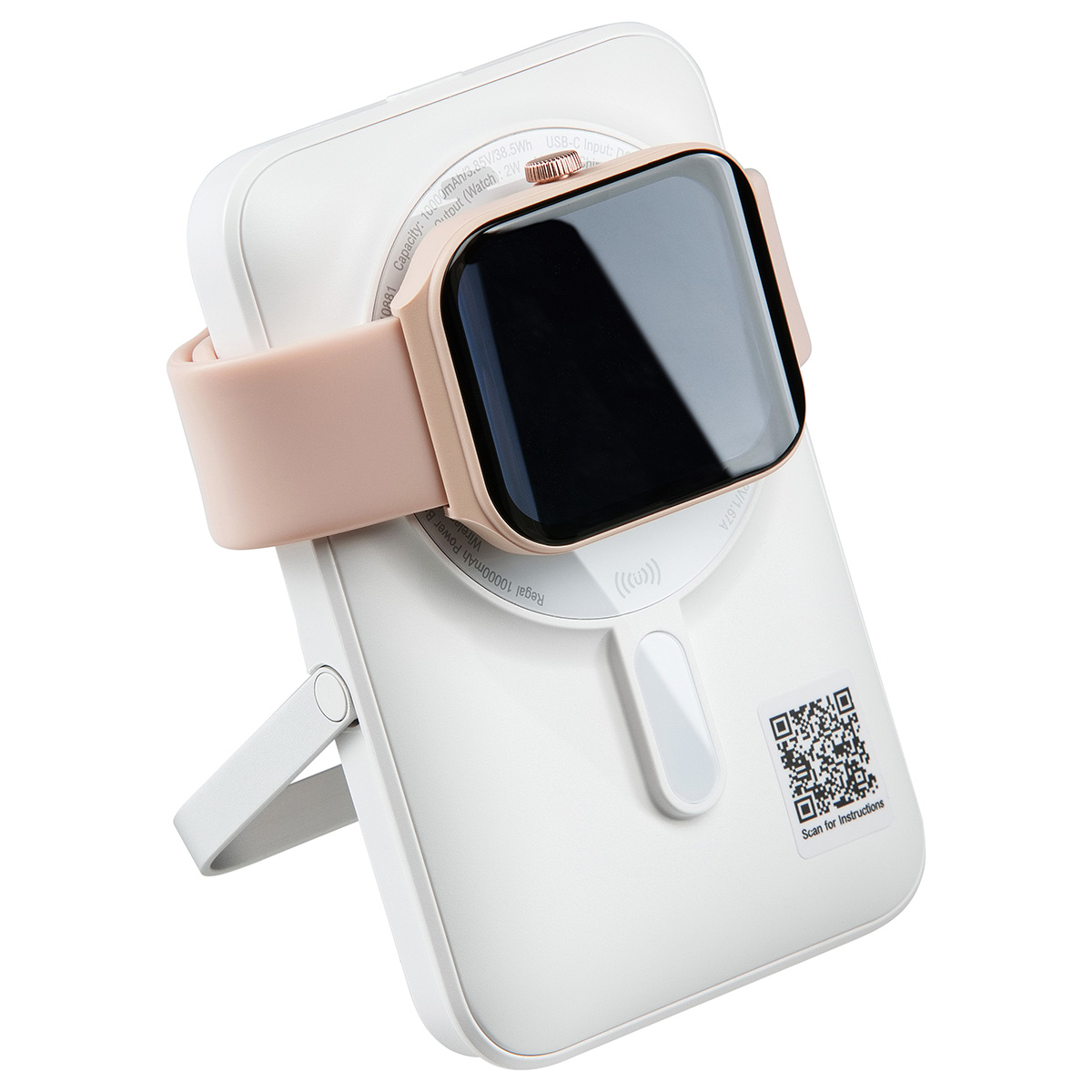 Regal 10000mAh 20W PD Power Bank w/15W Magnetic Wireless Charger, Watch Charger & Phone Stand 33