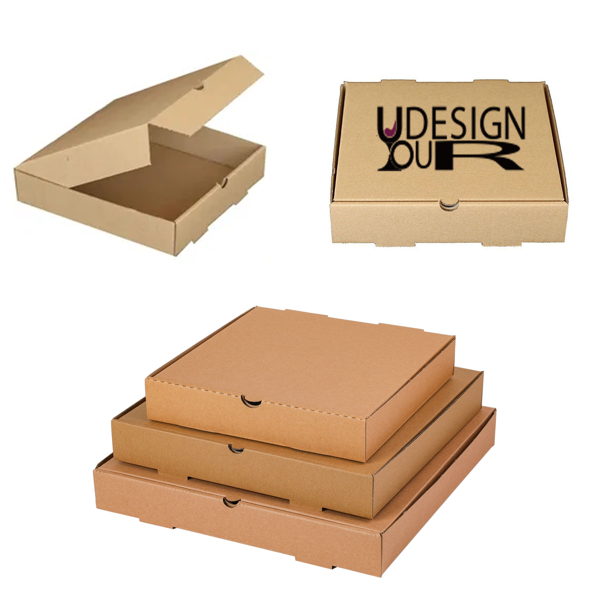 High Quality Pizza Packing Boxes Customizable Logo 2