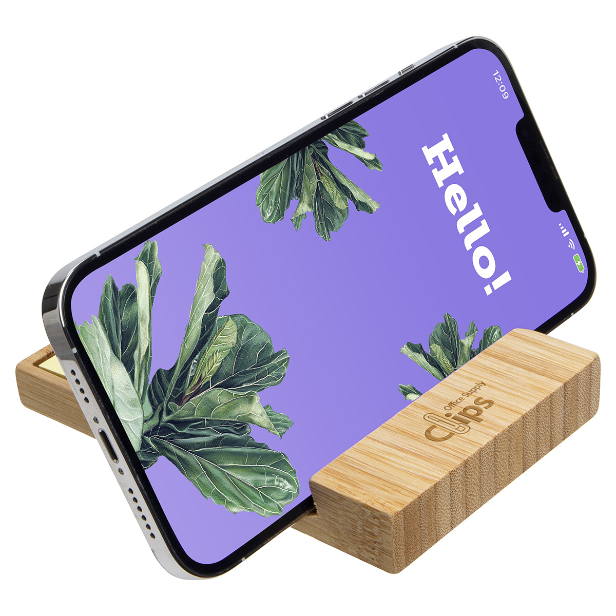 Bamboo Sticky Note Dispenser with Phone Holder 9