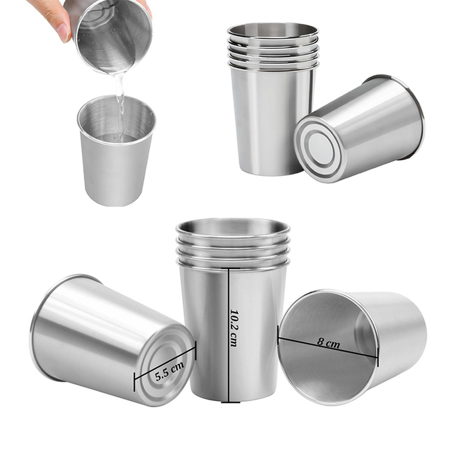 Stainless Steel Cups Shatterproof Pint Drinking Cups 1