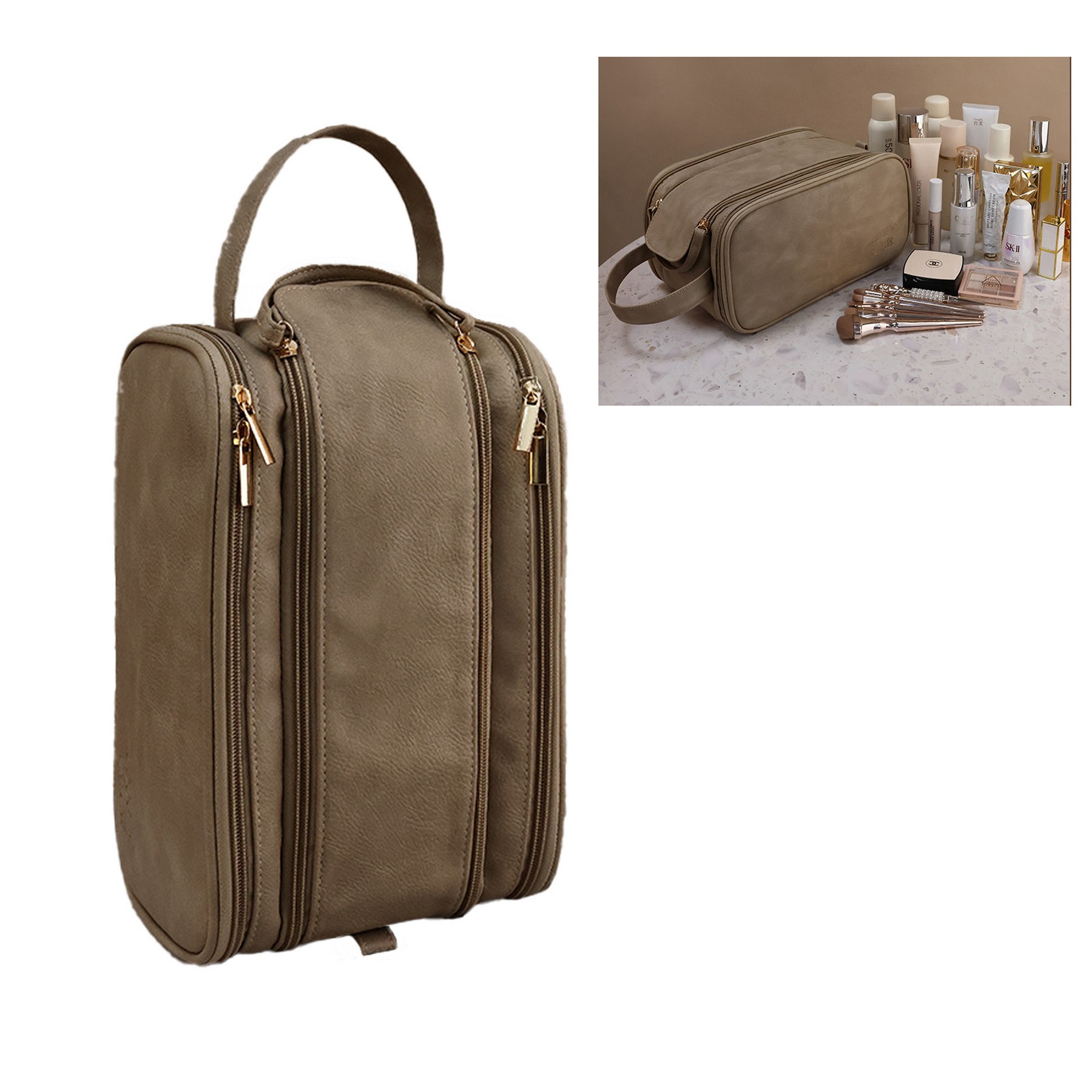 PU Large Capacity Travel Makeup Bag 6