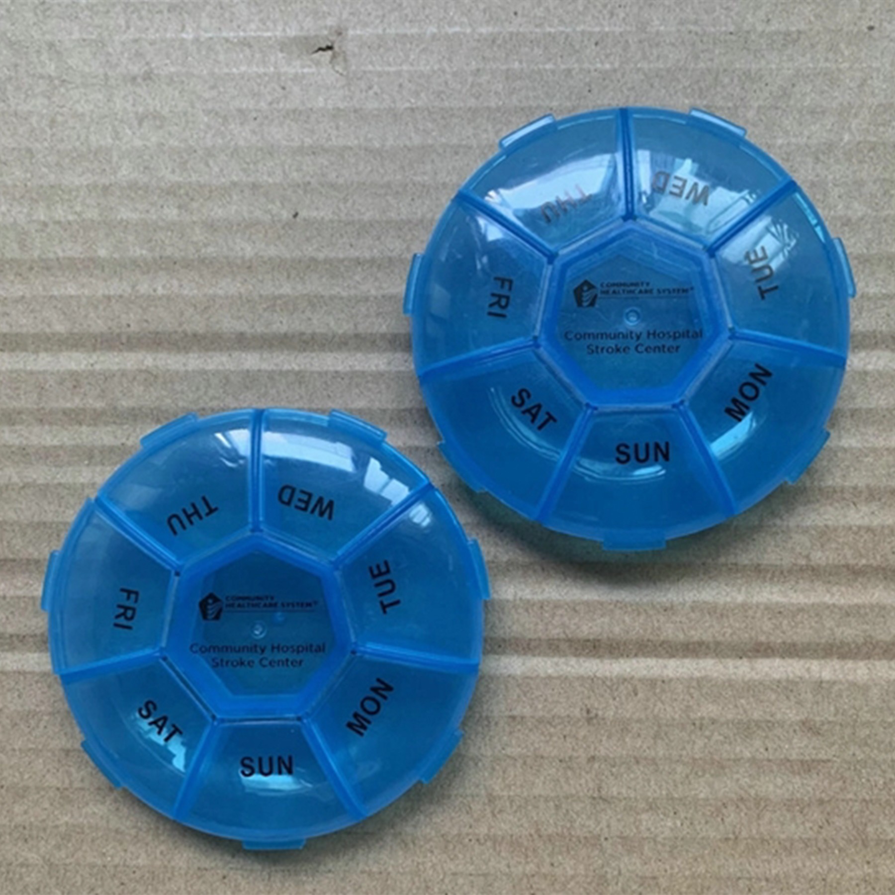 Round Travel Weekly Pill Box 2