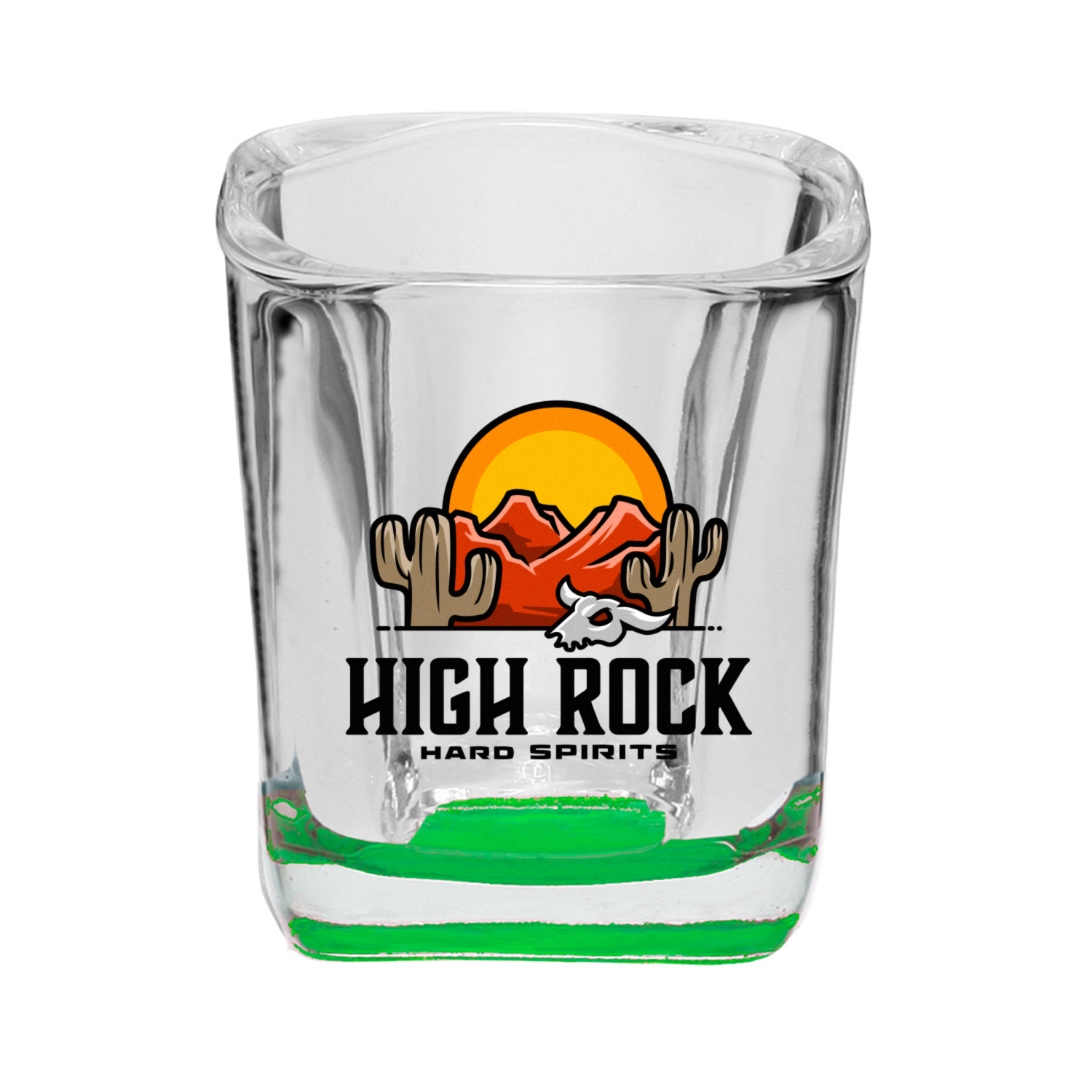 2 oz. Rounded Square Shot Glass (Full Color Imprint) 8