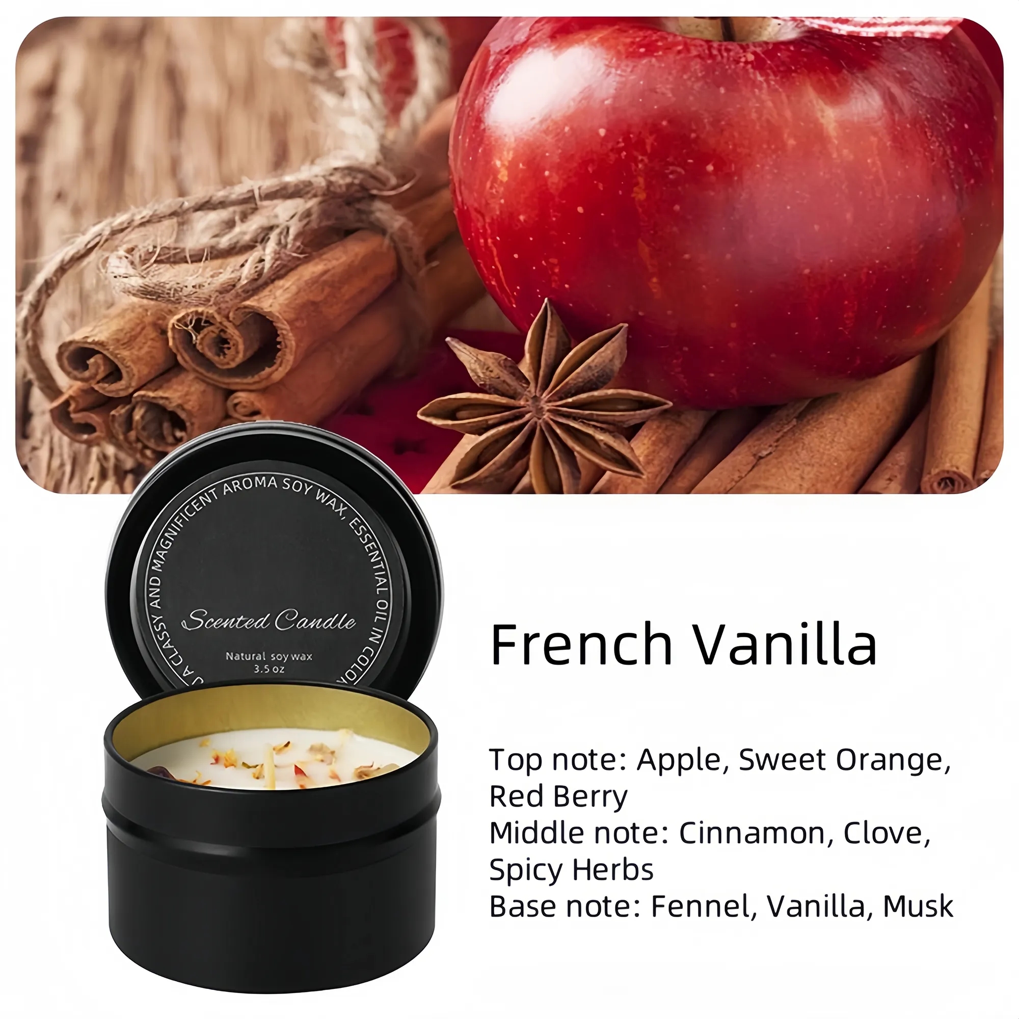 Handcrafted Dried Flower Scented Wax Candle 3